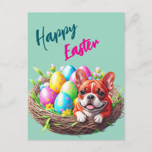 Franse Bulldog Happy Pasen Franse Bulldog Briefkaart