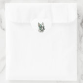 Franse bulldog hart sticker (Tas)