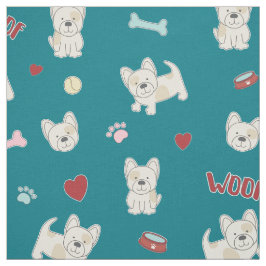 Franse bulldog harten pootafdruk hondenliefhebber  stof