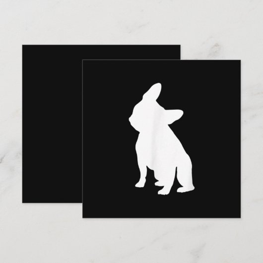 Franse Bulldog Head Tilt Apparel, Frenchie Head Feestdagenkaart (Voorkant / Achterkant)