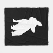 Franse Bulldog Head Tilt Apparel, Frenchie Head Fleece Deken (Voorkant (Horizontaal))
