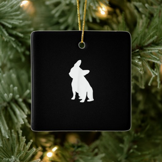 Franse Bulldog Head Tilt Apparel, Frenchie Head Keramisch Ornament (Boom)