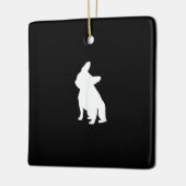 Franse Bulldog Head Tilt Apparel, Frenchie Head Keramisch Ornament (Links)