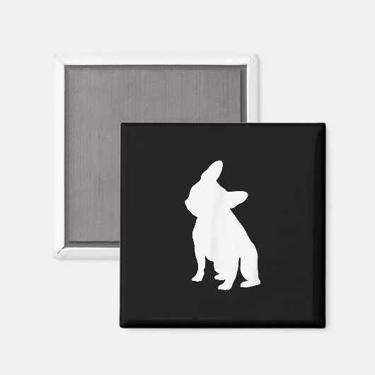 Franse Bulldog Head Tilt Apparel, Frenchie Head Magneet (Voorkant / Achterkant)