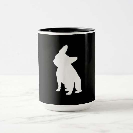 Franse Bulldog Head Tilt Apparel, Frenchie Head Mok (Midden)