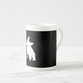 Franse Bulldog Head Tilt Apparel, Frenchie Head Porselein Kop (Voorkant rechts)