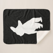 Franse Bulldog Head Tilt Apparel, Frenchie Head Sherpa Deken (Voorkant (horizontaal))