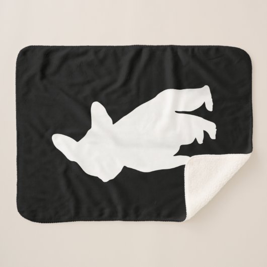 Franse Bulldog Head Tilt Apparel, Frenchie Head Sherpa Deken (Voorkant (horizontaal))