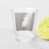 Franse Bulldog Head Tilt Apparel, Frenchie Head Shot Glas (Achterkant)