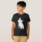 Franse Bulldog Head Tilt Apparel, Frenchie Head T-shirt (Voorkant volledig)