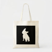 Franse Bulldog Head Tilt Apparel, Frenchie Head Tote Bag (Voorkant)