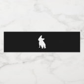 Franse Bulldog Head Tilt Apparel, Frenchie Head Waterfles Etiket (Enkel label)