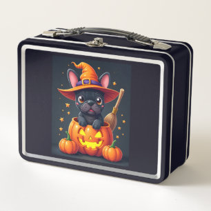Franse Bulldog Heks Pompoen Halloween Heren Dames