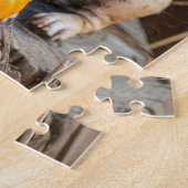 Franse Bulldog Herfst Pompoenen Legpuzzel (Zijkant)