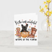 Franse Bulldog herfst Thanksgiving zijn de meest W Kaart (Gele Bloem)