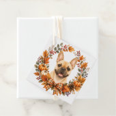 Franse Bulldog Herfstkrans Bedankjes Labels (In situ)