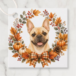 Franse Bulldog Herfstkrans Bedankjes Labels