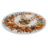 Franse Bulldog Herfstkrans Snijplank (Hoek)