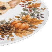 Franse Bulldog Herfstkrans Snijplank (Hoek)