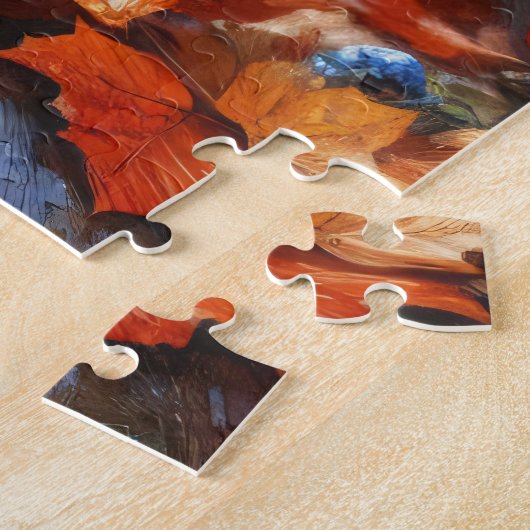 Franse Bulldog herfsttuin Legpuzzel (Zijkant)