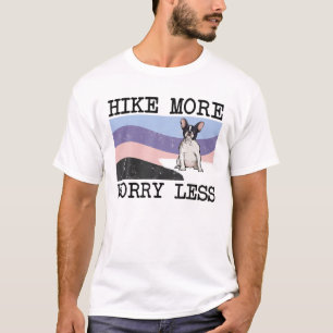 Franse Bulldog Hike More Worry Miness Graphic Hiki T-shirt