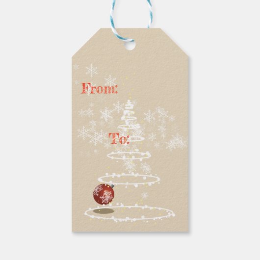 Franse Bulldog Holiday Cadeaulabel (Achterkant)