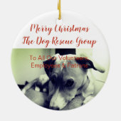 Franse Bulldog Holly Jolly Kerstmis en Mistletoe Keramisch Ornament (Achterkant)