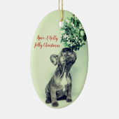Franse Bulldog Holly Jolly Kerstmis Keramisch Ornament (Rechts)