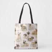 Franse Bulldog hond aquarel  Tote Bag (Voorkant)
