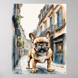 Franse Bulldog - Hond Art Print