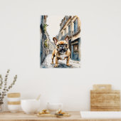 Franse Bulldog - Hond Art Print (Keuken)