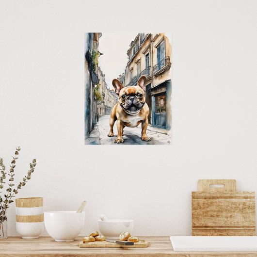 Franse Bulldog - Hond Art Print (Keuken)