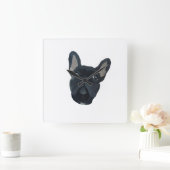 Franse Bulldog Hond Dier Vierkante Klok (Huis)