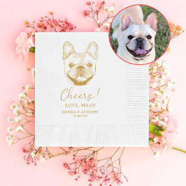 Franse Bulldog hond gepersonaliseerd Cheers servet