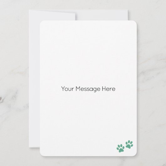 Franse Bulldog hond gepersonaliseerd Gelukkige Ver Kaart (Achterkant)