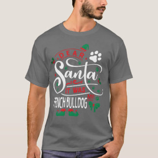 Franse Bulldog Hond Kerstcadeau Hondenras T-shirt