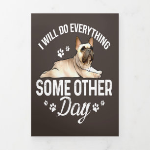 Franse Bulldog Hond Liefhebber Dier Cadeaus Dames Drieluik Aankondiging