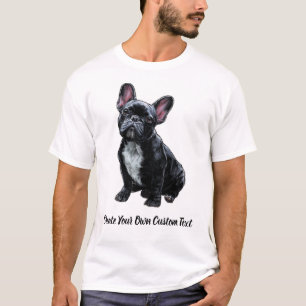 Franse Bulldog Hond Maak Je Eigen Aangepaste Tekst T-shirt