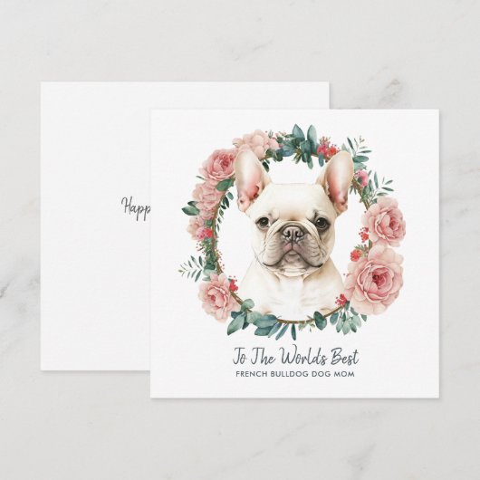 Franse Bulldog Hond Moeder Moederdag Feestdagenkaart (Voorkant / Achterkant)