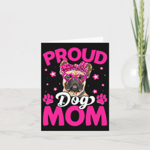 Franse Bulldog Hond Moeder Wanordelijke Knot Moede Kaart