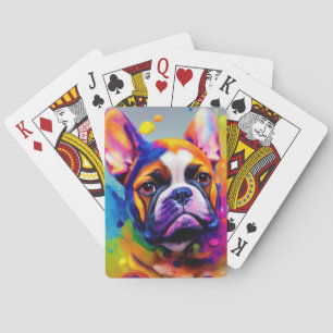 Franse Bulldog hond Pet Leuk Schattig Dierenbedrij Pokerkaarten