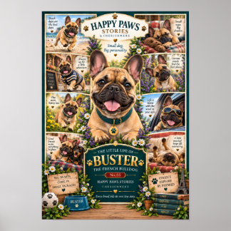 Franse Bulldog Hond Poster | Het Kleine Leven van