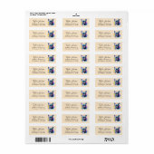Franse Bulldog Hond Retouradres Label (Full Sheet)