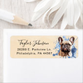 Franse Bulldog Hond Retouradres Label (Insitu)