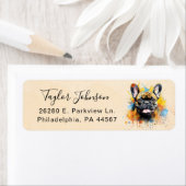 Franse Bulldog Hond Retouradres Label (Insitu)