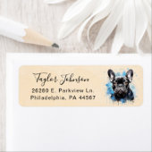 Franse Bulldog Hond Retouradres Label (Insitu)