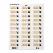 Franse Bulldog Hond Retouradres Label (Full Sheet)