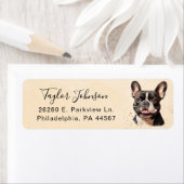 Franse Bulldog Hond Retouradres Label (Insitu)