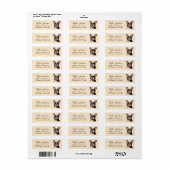 Franse Bulldog Hond Retouradres Label (Full Sheet)