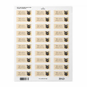 Franse Bulldog Hond Retouradres Label (Full Sheet)